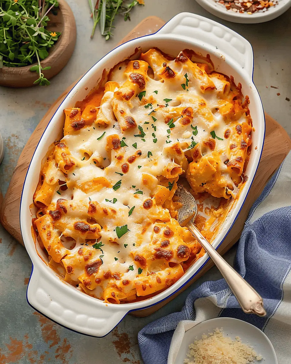 Cheesy Pumpkin Ricotta Pasta Bake: Indulgent Comfort Food Delight