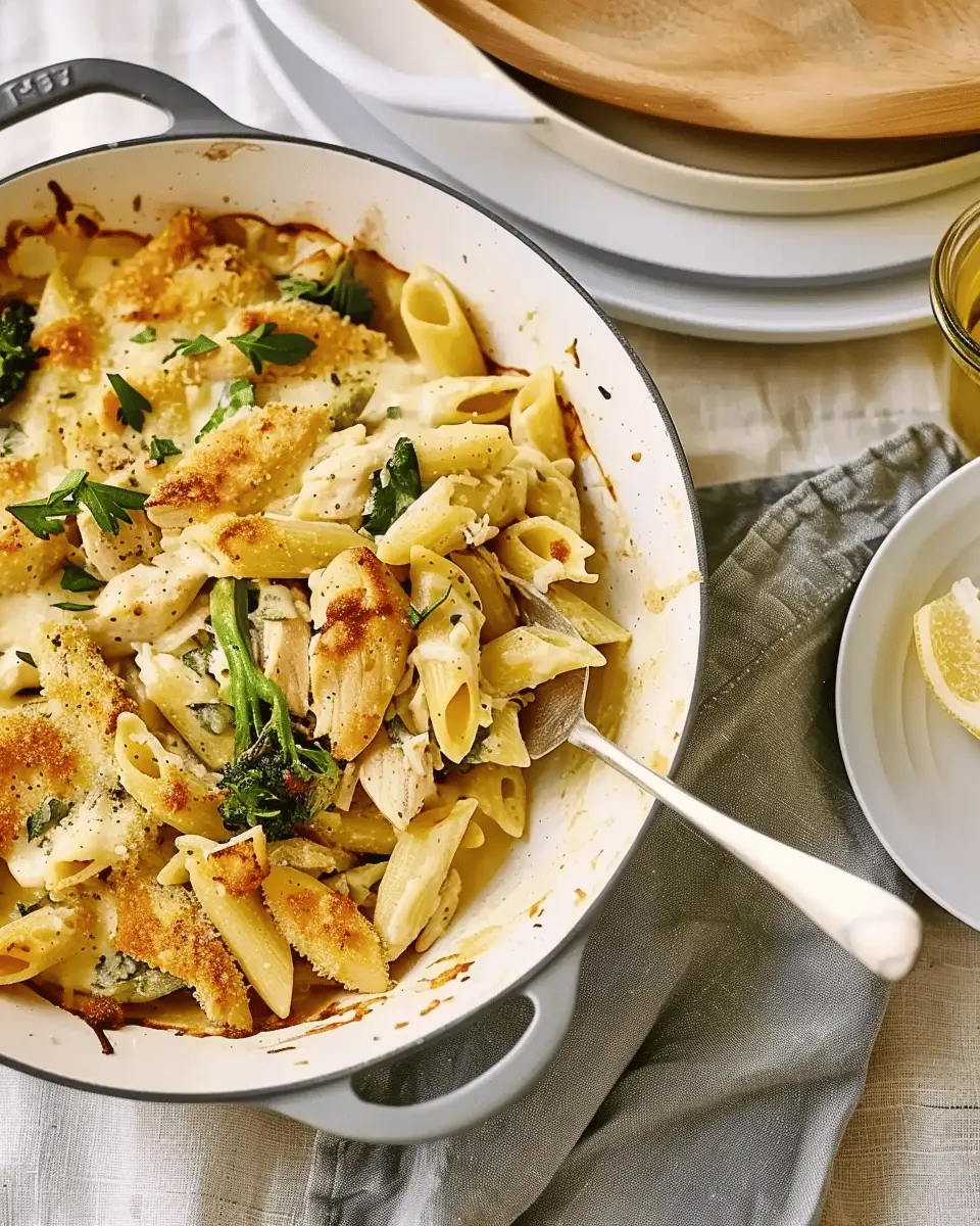 Chicken Alfredo Casserole with Turkey Bacon: A Comforting Delight