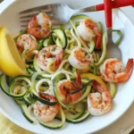 Lemon Garlic Shrimp Zucchini Noodle
