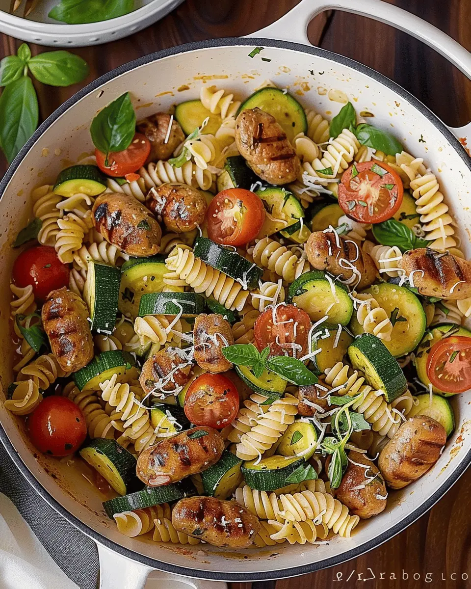 Chicken Sausages with Zucchini: Easy Pasta Dish for Home Chefs