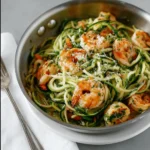 Zucchini Noodle Shrimp Summer Dinner