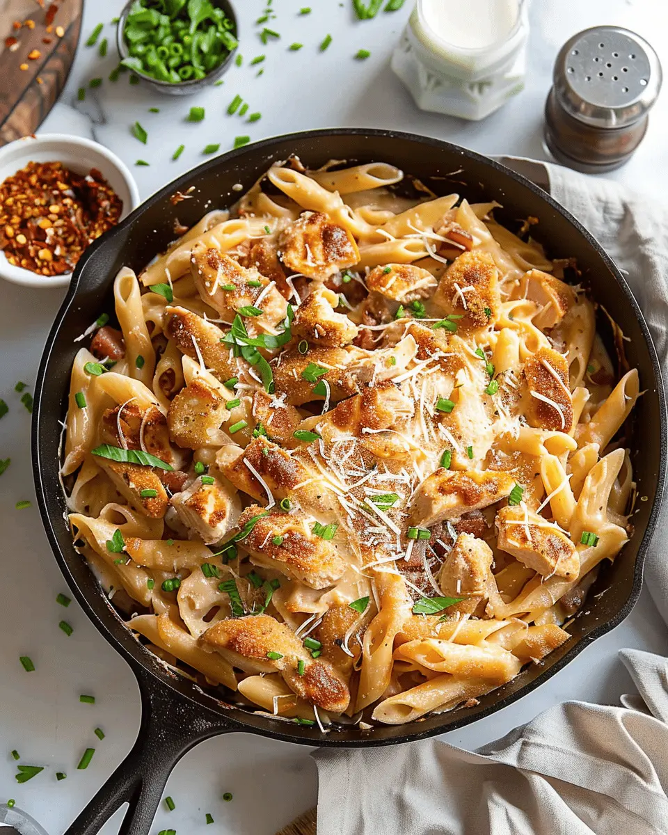 Chicken Alfredo Casserole: Easy Comfort Food with Turkey Bacon