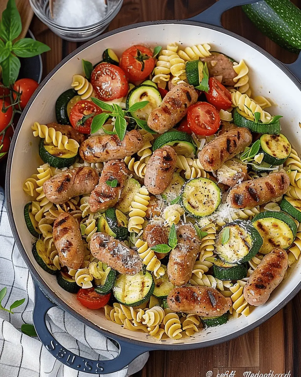 Chicken Sausages with Zucchini: Easy Pasta Delight Recipe