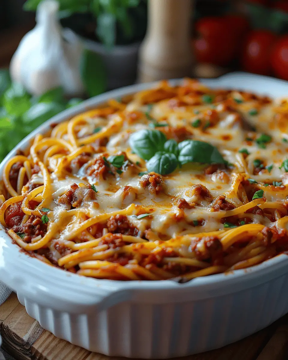 Spaghetti Casserole: An Easy, Indulgent Dinner with Turkey Bacon and Chicken Ham