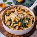Creamy Butternut Squash Pasta with Sausage and Spinach