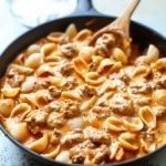 Creamy Beef and Shells
