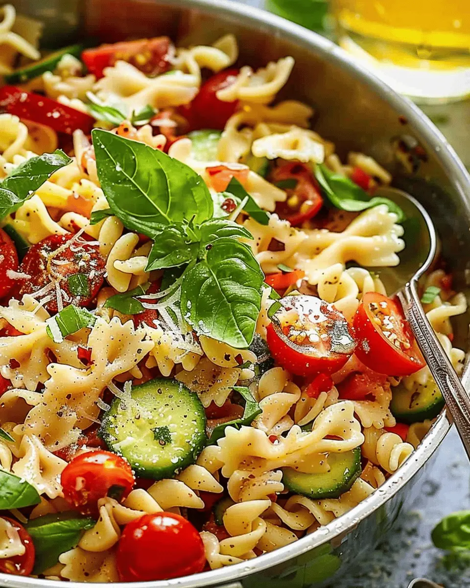 Pasta Salad Delight with Turkey Bacon and Chicken Ham Twist