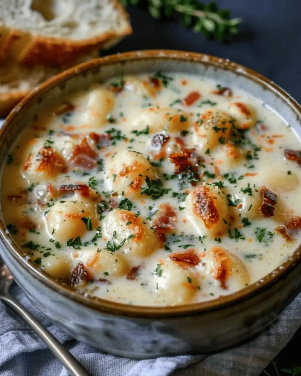 Turkey Bacon Cheddar Gnocchi Soup: A Cozy Comfort Classic