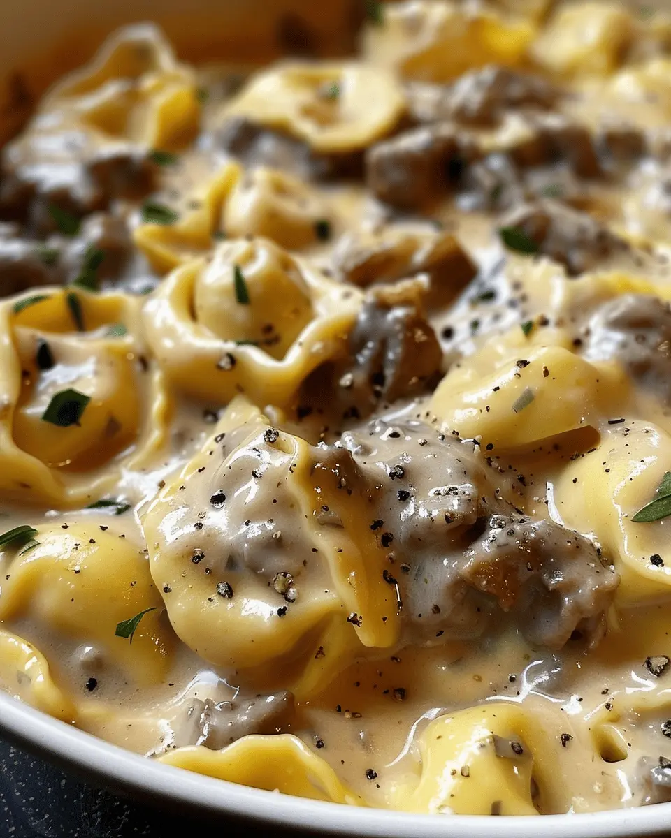 Cheesesteak Tortellini in Creamy Provolone Sauce: A Cozy Indulgence