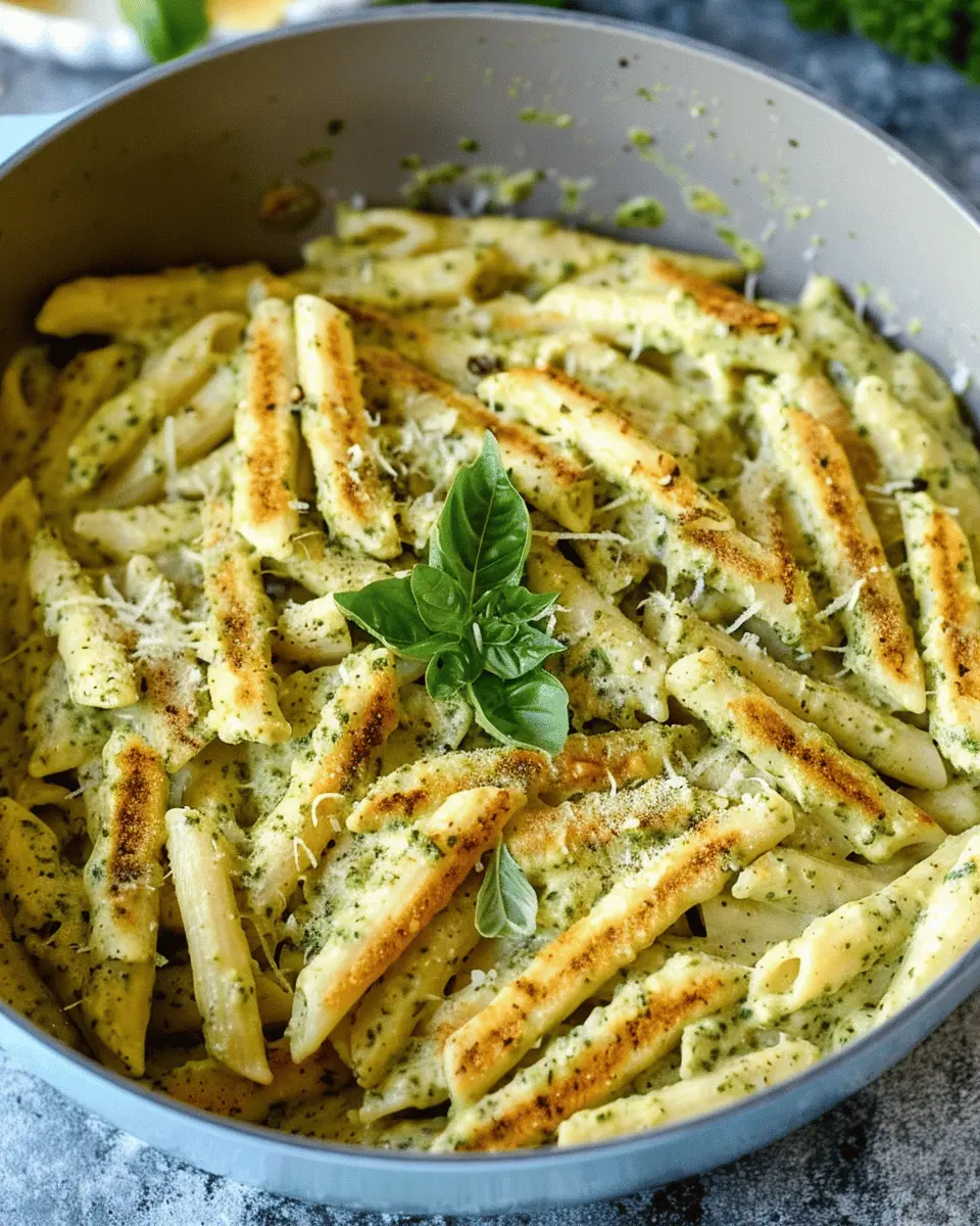 Creamy Pesto Sauce Pasta: Easy Recipe with Turkey Bacon Delight
