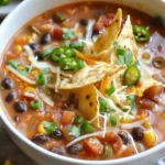 Crockpot Vegetarian Tortilla Soup