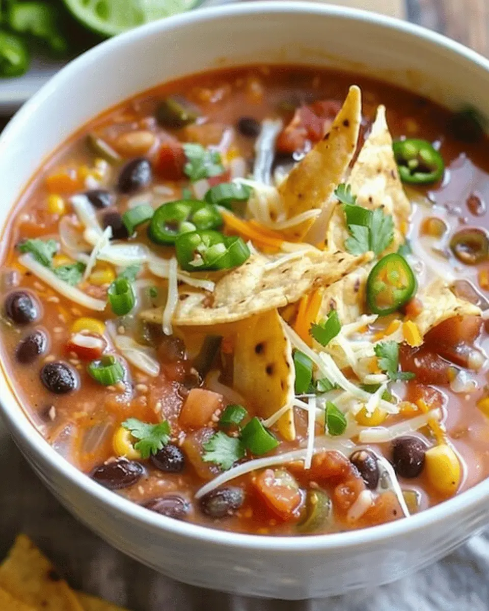 Crockpot Vegetarian Tortilla Soup: Easy Comfort in Every Bowl