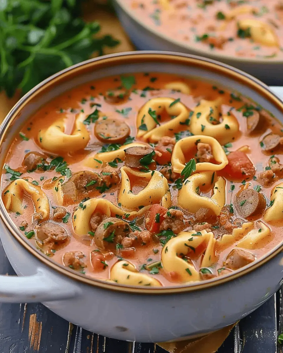 Dutch Oven Tortellini Soup with Sausage: A Comforting Delight