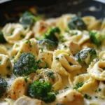 Easy Creamy Tortellini with Chicken and Broccoli Recipe