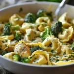 Easy Creamy Tortellini with Chicken and Broccoli