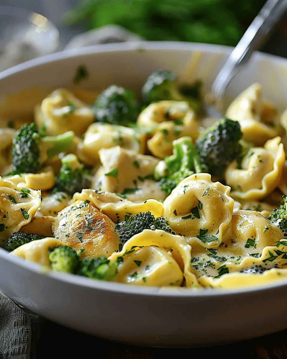 Easy Creamy Tortellini with Chicken and Broccoli for Busy Weeknights