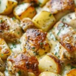 Garlic Parmesan Crockpot Chicken and Potatoes