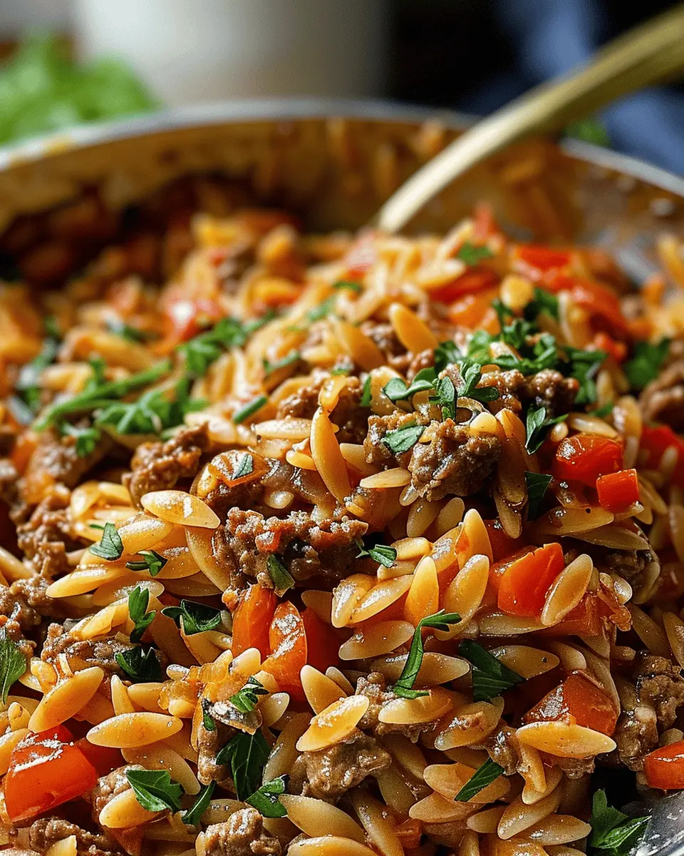 Ground Beef Orzo Delight: A Comforting, Easy Dinner Recipe