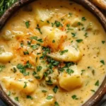 Hearty Cheddar Garlic Herb Potato Soup Recipe