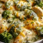 Irresistible Crockpot Creamy Broccoli Cheddar Chicken Delight