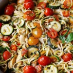 Parmesan Zucchini Tomato Chicken Spaghetti