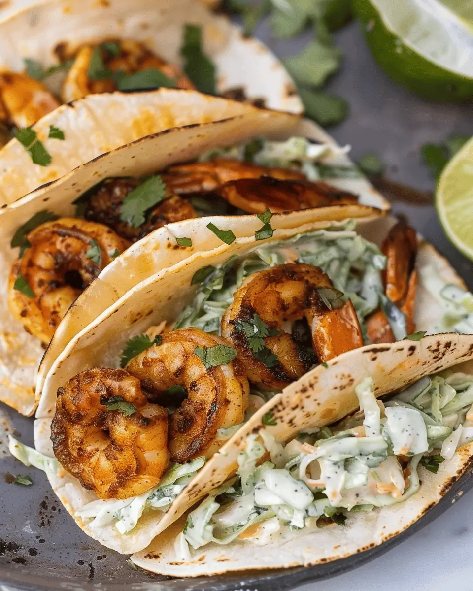 Cilantro Lime Shrimp Tacos: Easy Recipe with Creamy Slaw
