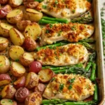 Parmesan Crusted Chicken Sheet Pan Dinner