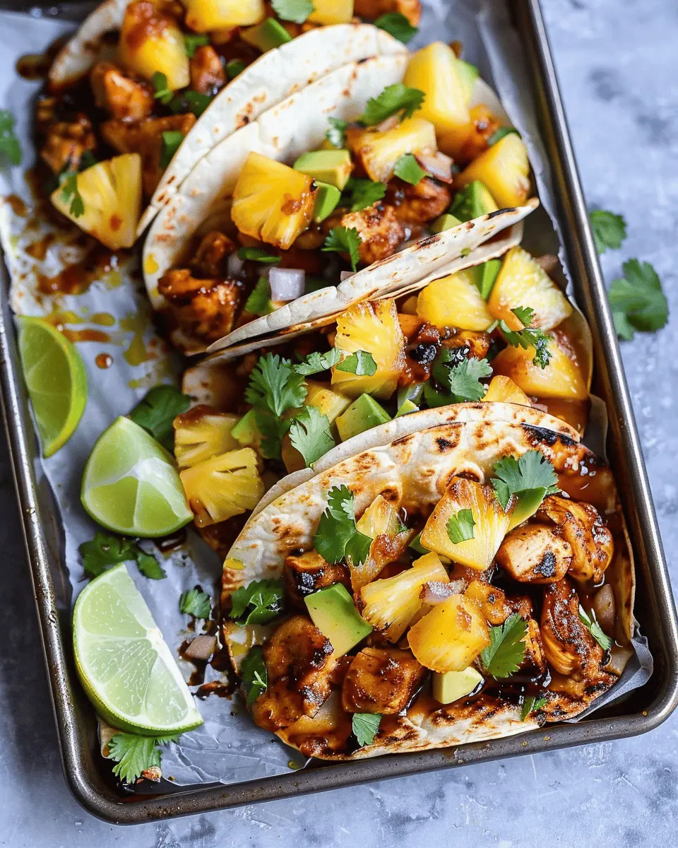 One Pan Chicken Tacos with Pineapple for a Juicy Twist