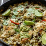 Salsa Verde Chicken & Rice Skillet
