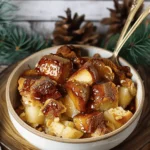 Cardamom Pear Bread Pudding