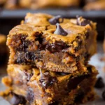 Fudgy Pumpkin Chocolate Chip Bars