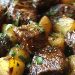 Garlic Butter Beef Bites with Potatoes