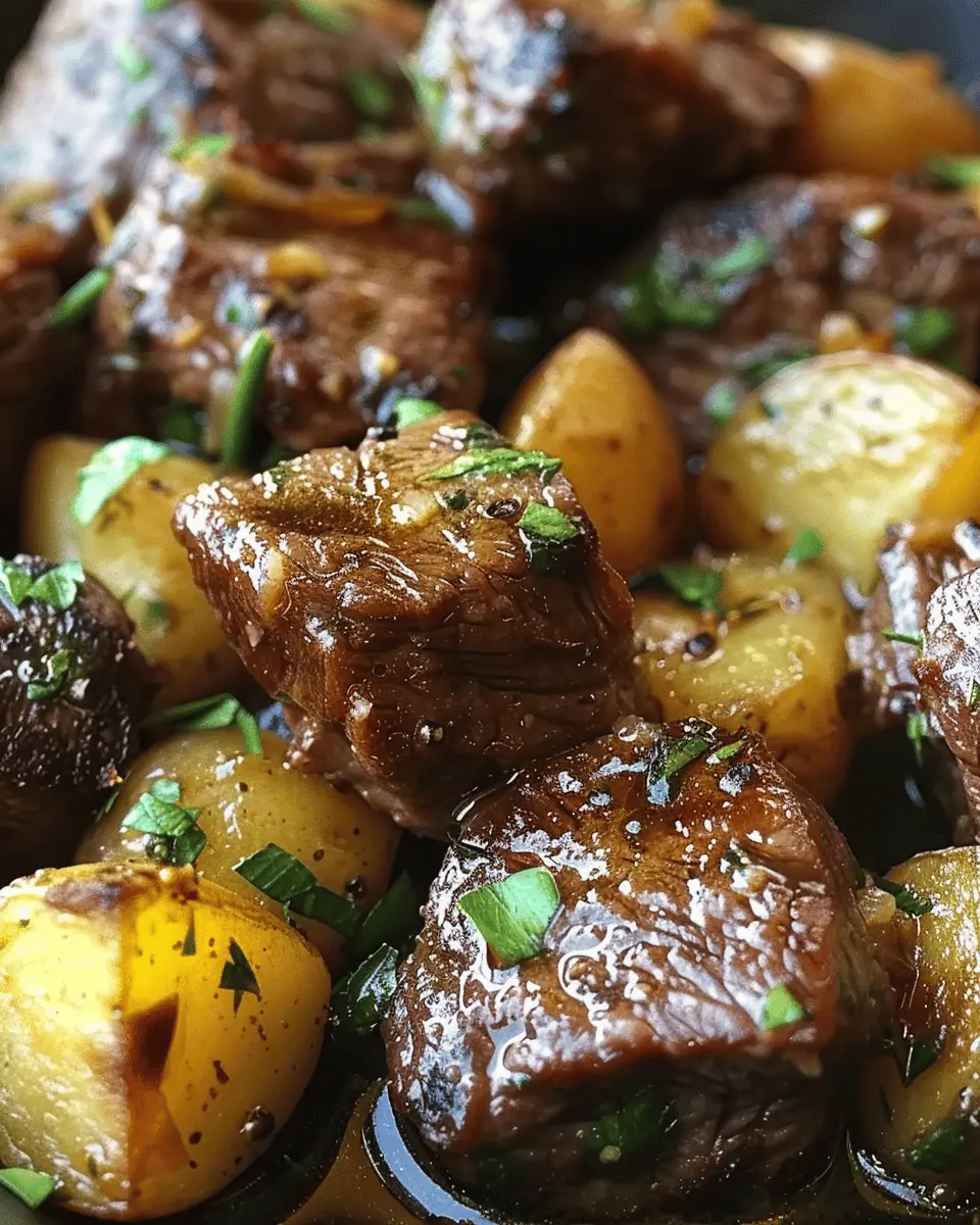 Garlic Butter Beef Bites: Easy, Juicy Treats with Potatoes