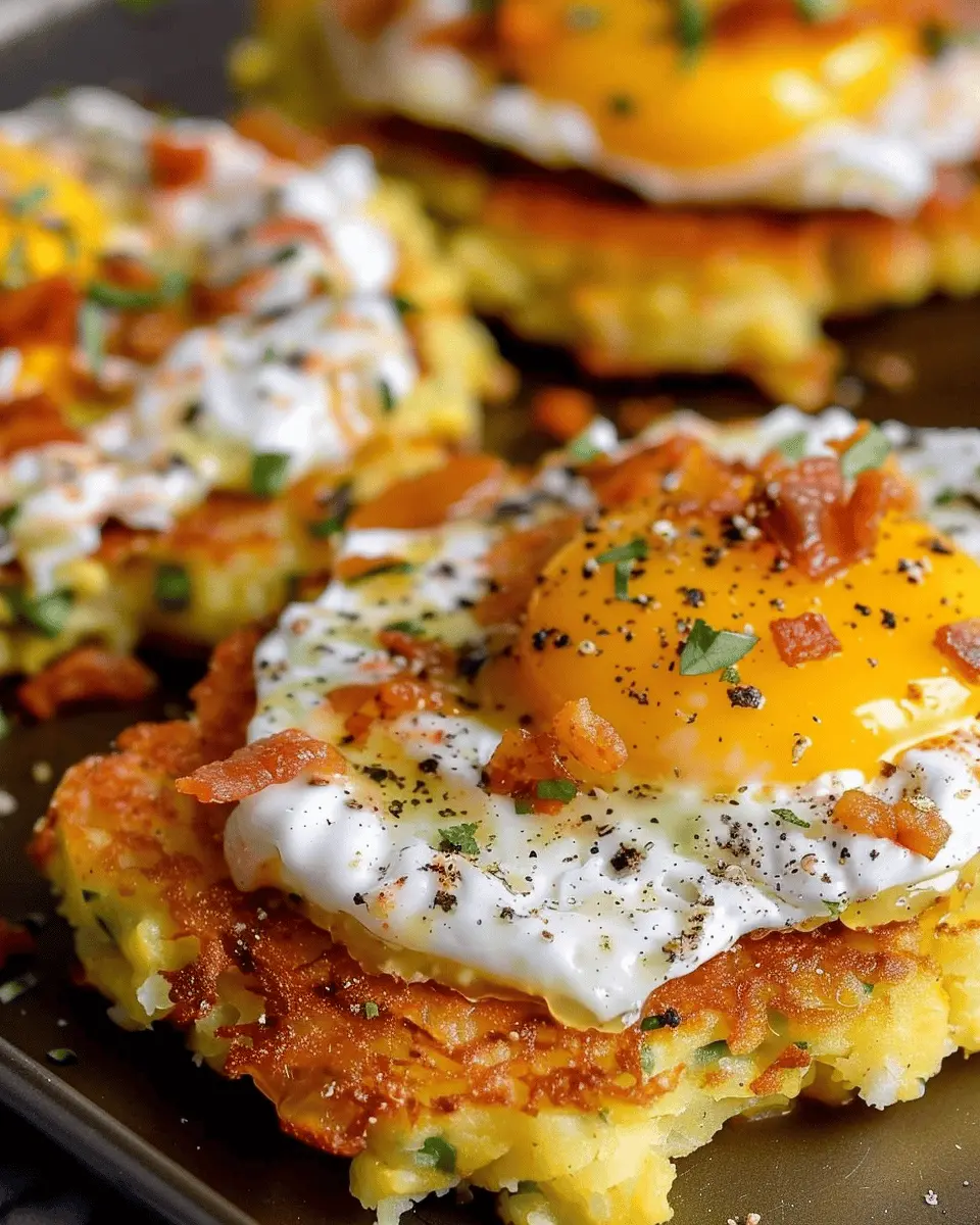 Loaded Hash Browns with Turkey Bacon and Savory Chicken Ham Delight