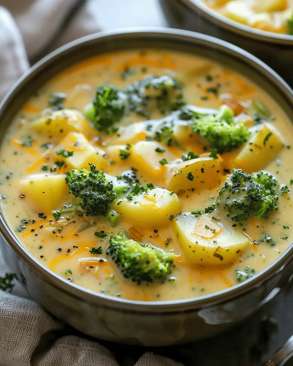 Crockpot Potato Broccoli Cheddar Soup: Easy Comfort Food Delight