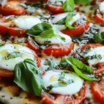 Quick Caprese Naan Pizza