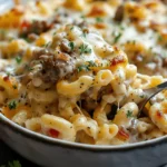 High-Protein Creamy Philly Cheesesteak Mac & Cheese