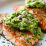 Baked Salmon with Avocado Mash