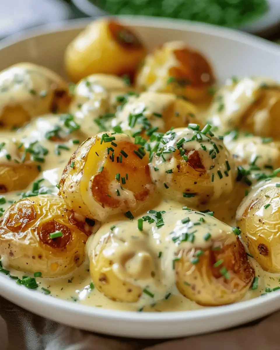Creamy Garlic Sauce Baby Potatoes with Turkey Bacon Delight