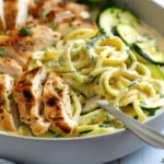 Zucchini Noodle Chicken Alfredo