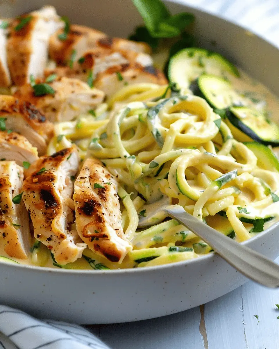 Zucchini Noodle Chicken Alfredo: Easy & Guilt-Free Delight