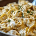 Crockpot Chicken Alfredo Tortellini