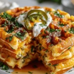 Cheddar Jalapeño Cornbread Waffles