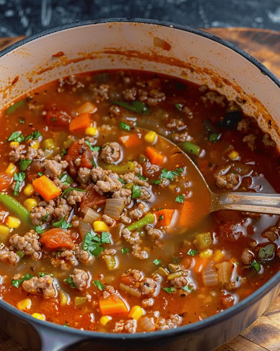 Hamburger Soup: Easy Comfort Food with Turkey Bacon Twist