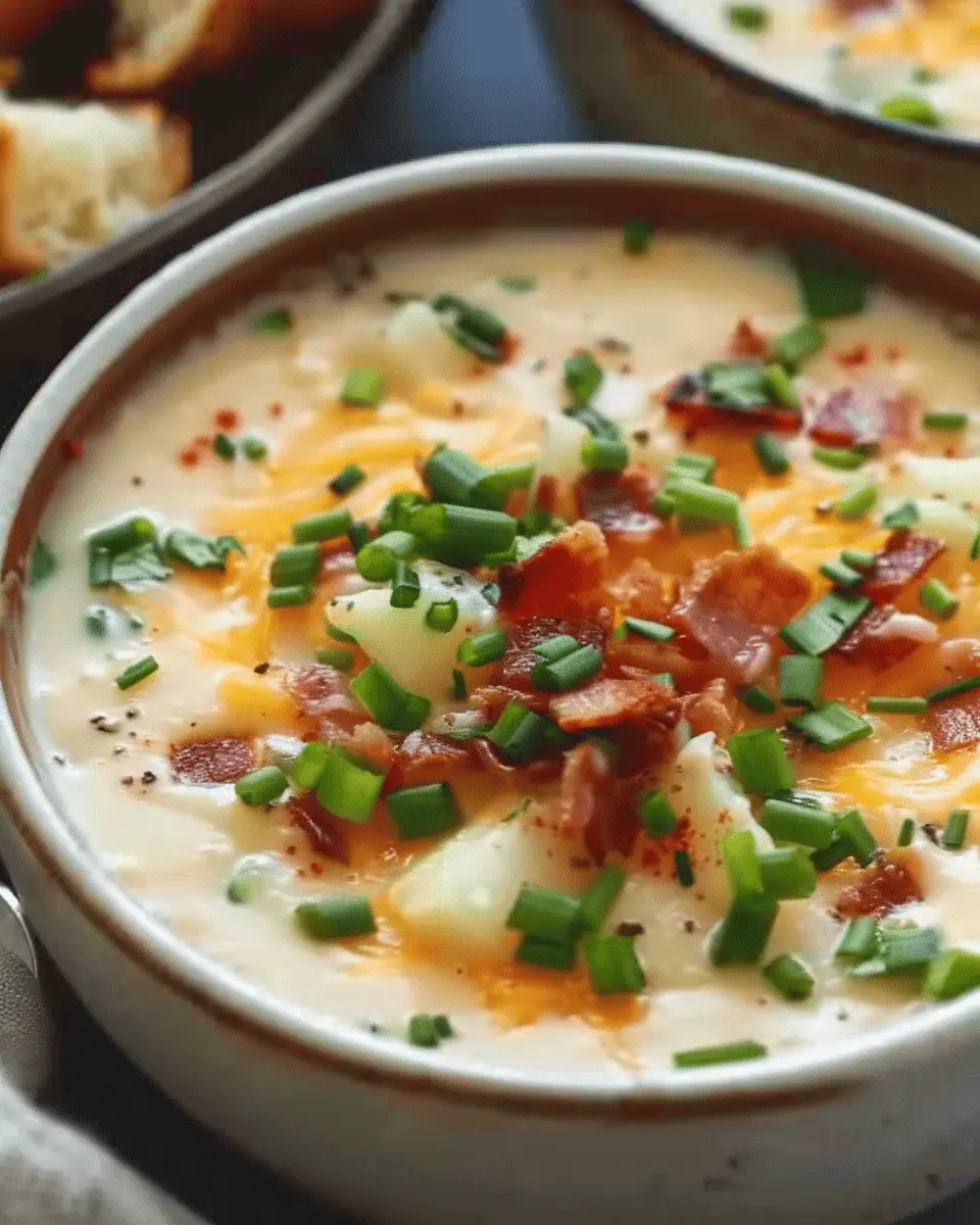 Loaded Baked Potato Soup: An Indulgent Twist with Turkey Bacon