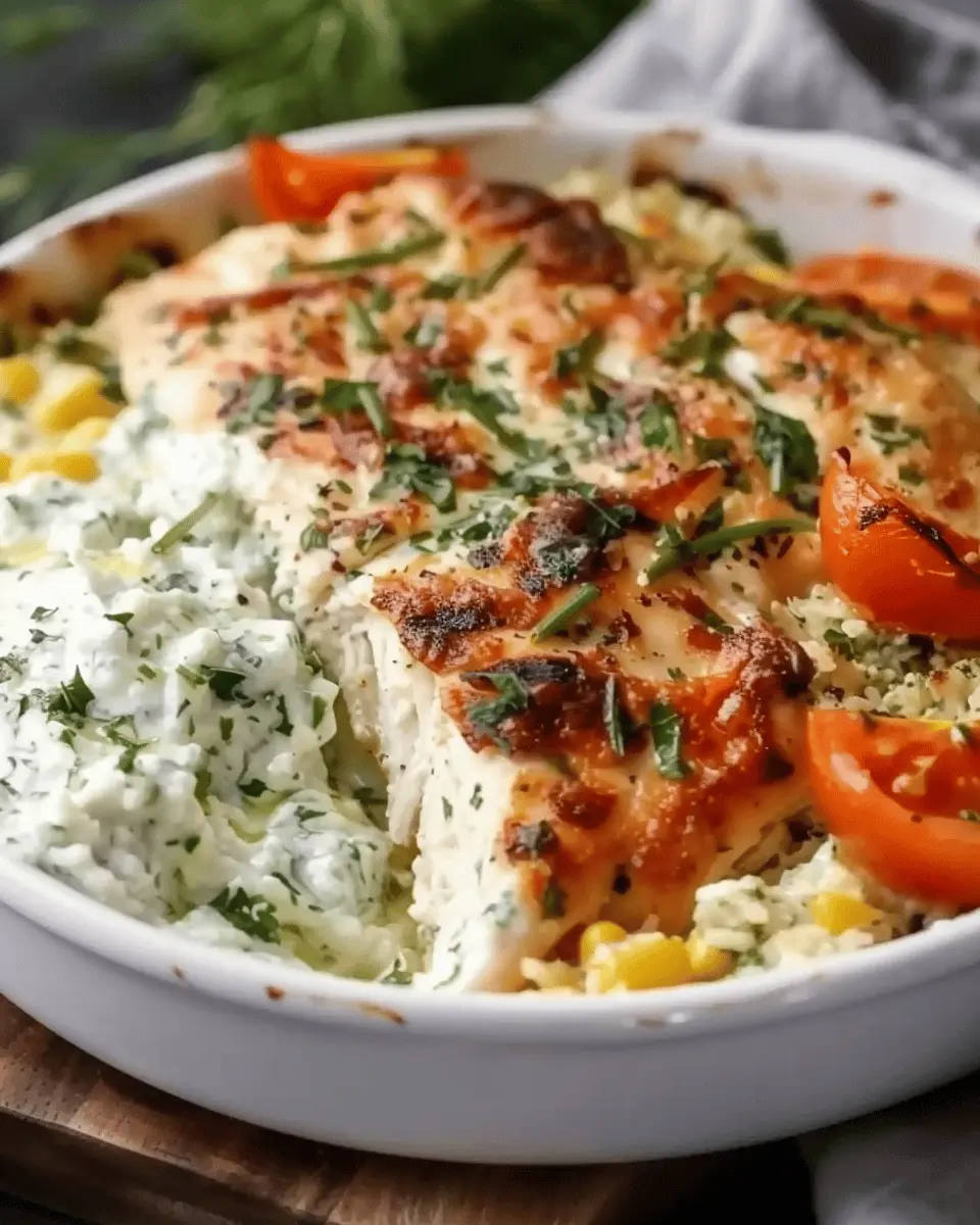 Dump-and-Bake Chicken Tzatziki Casserole: Easy Family Meal Delight