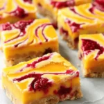 Mango Bars with Raspberry Swirl