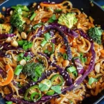 Vegan Rainbow Peanut Noodles
