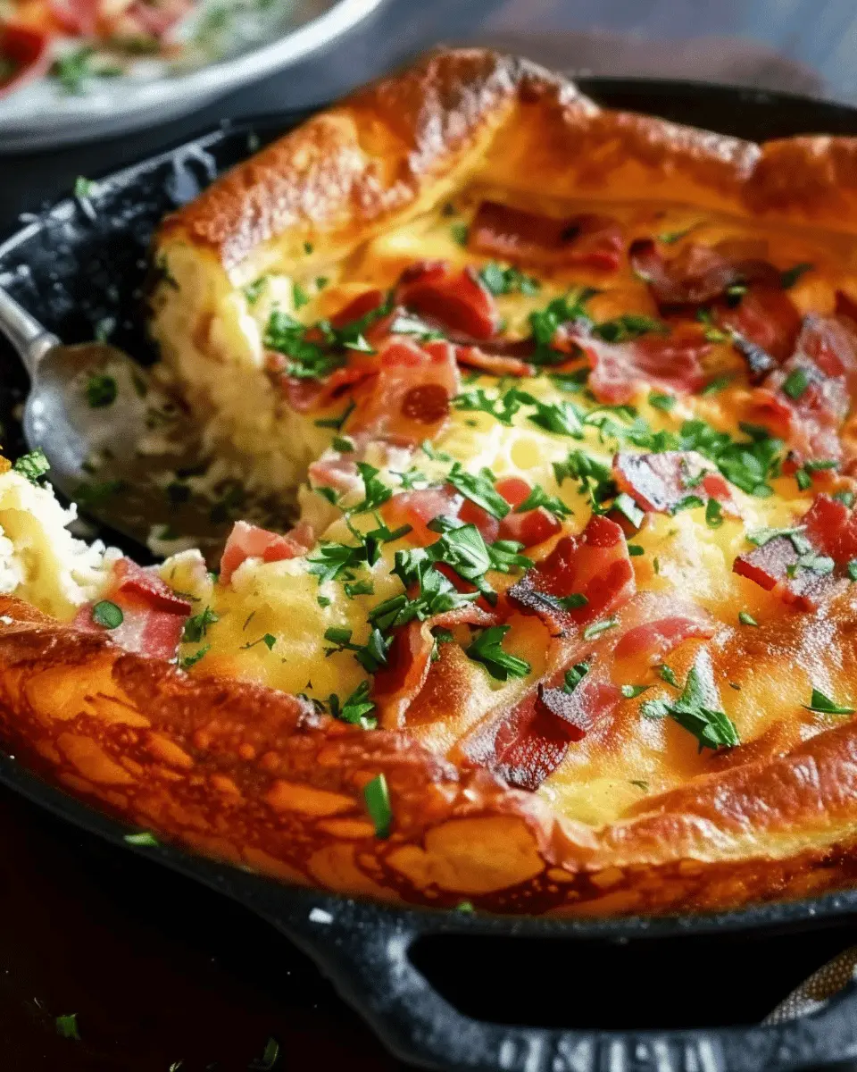 Savory Cheddar Turkey Bacon Dutch Baby: A Cozy Breakfast Delight