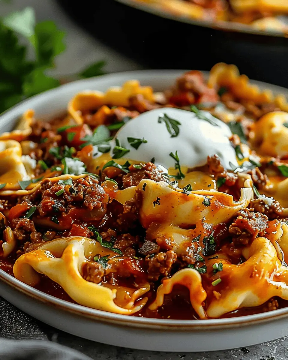 Cheesy Beef Enchiladas Tortellini: Easy Comfort Food Delight